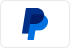 Blue PayPal logo with a stylized "P" on a dark background.