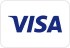 Visa logo featuring the word "VISA" in white letters on a blue background.